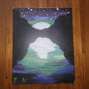 Abstract Night Sky Canvas Art